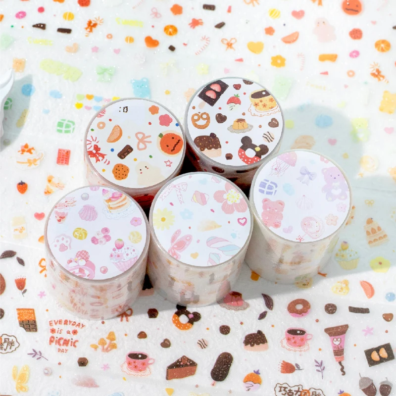 مجلة الذهاب 5x200 سنتيمتر Kawaii بسيط خربش الشريط ملصق ل المجلات بطاقات المعايدة سكرابوكينغ مجلة DIY بها بنفسك ملصقات صغيرة لطيف