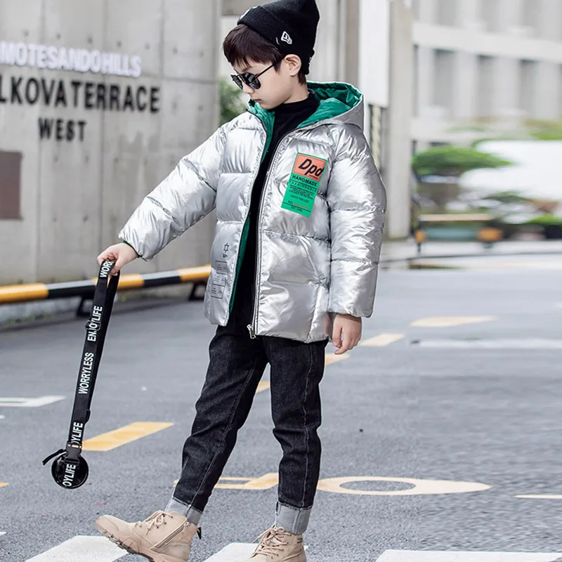 

2023 Children Warm Clothing toddler boy Clothes Teen Down Cotton Padded Winter Jackets Hooded Coat Thicken Outerwear Kids Parka