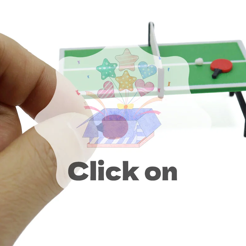 1:12 دمية مصغرة طاولة تنس الطاولة ث/مضرب تنس الطاولة نموذج ديكور لعبة بيت الدمية الملحقات