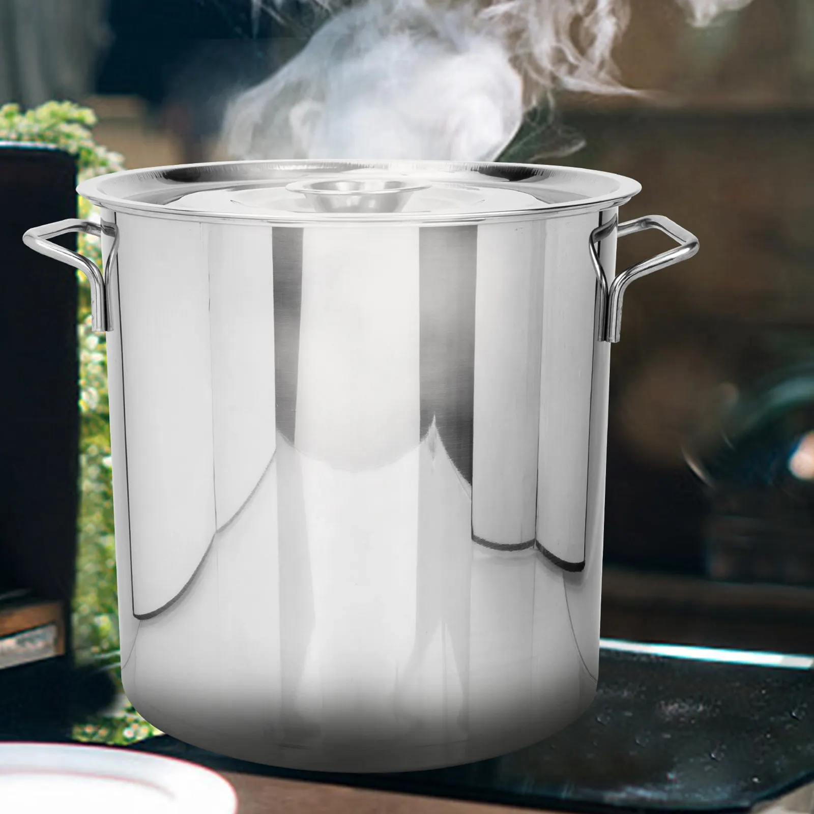 

Кастрюля из нержавеющей стали для супа, металлическая емкость для приготовления раков, большая кастрюля для морепродуктов, металлическая емкость для тушения, ведро из нержавеющей стали