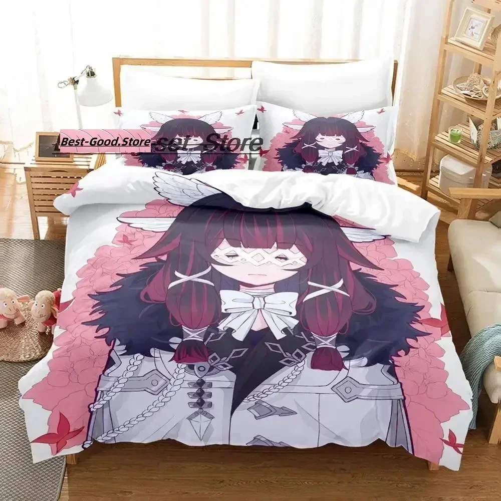 

Game Genshin Impact Columbina Bedding Set Duvet Cover Sheet Printed Bed Set Pillowcase Full Queen King Size Comforter Bedroom
