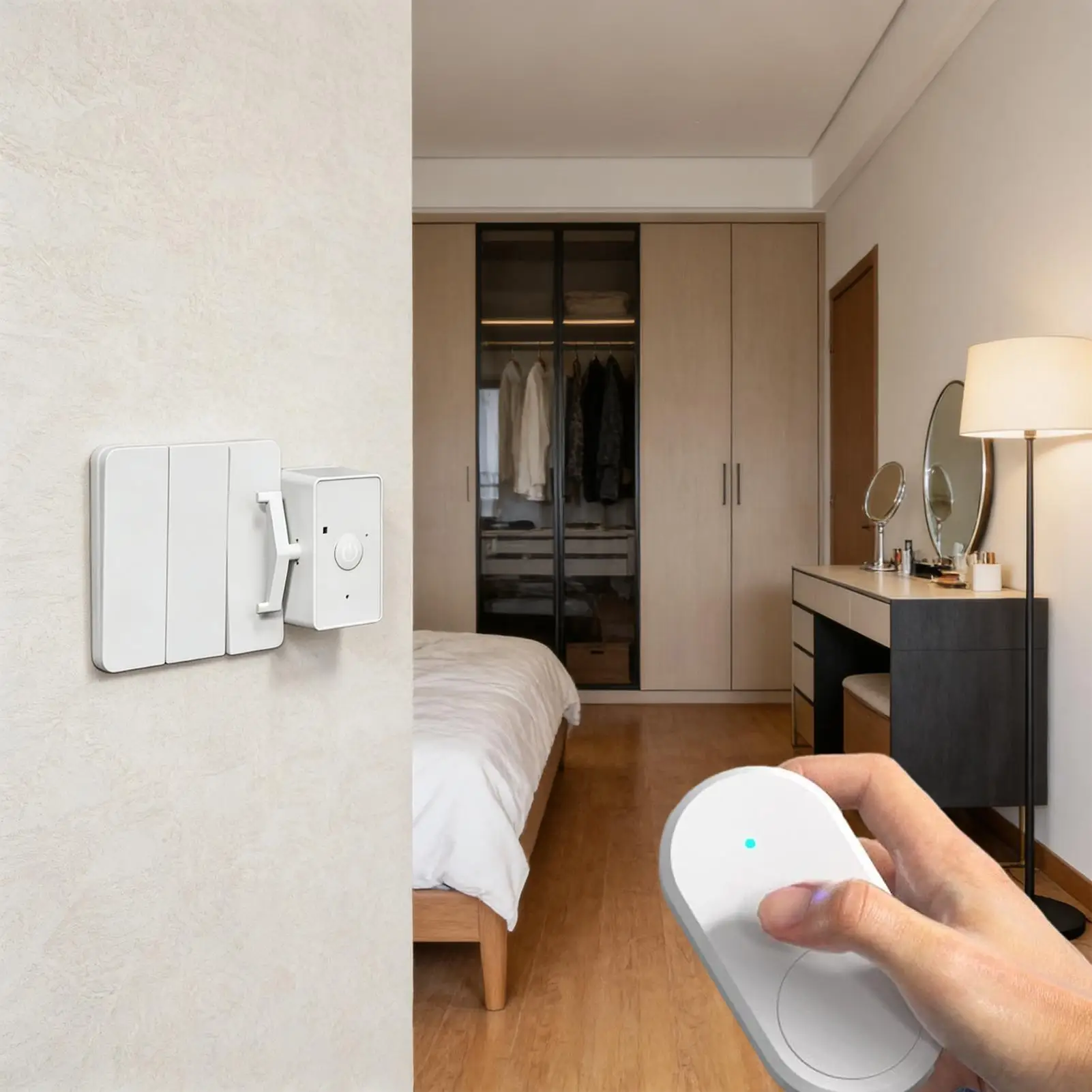 

Smart Button Pusher Automatic No Wiring Control Device Wireless Button Pusher For Home Living Room Bedroom Garage Wall Dormitory