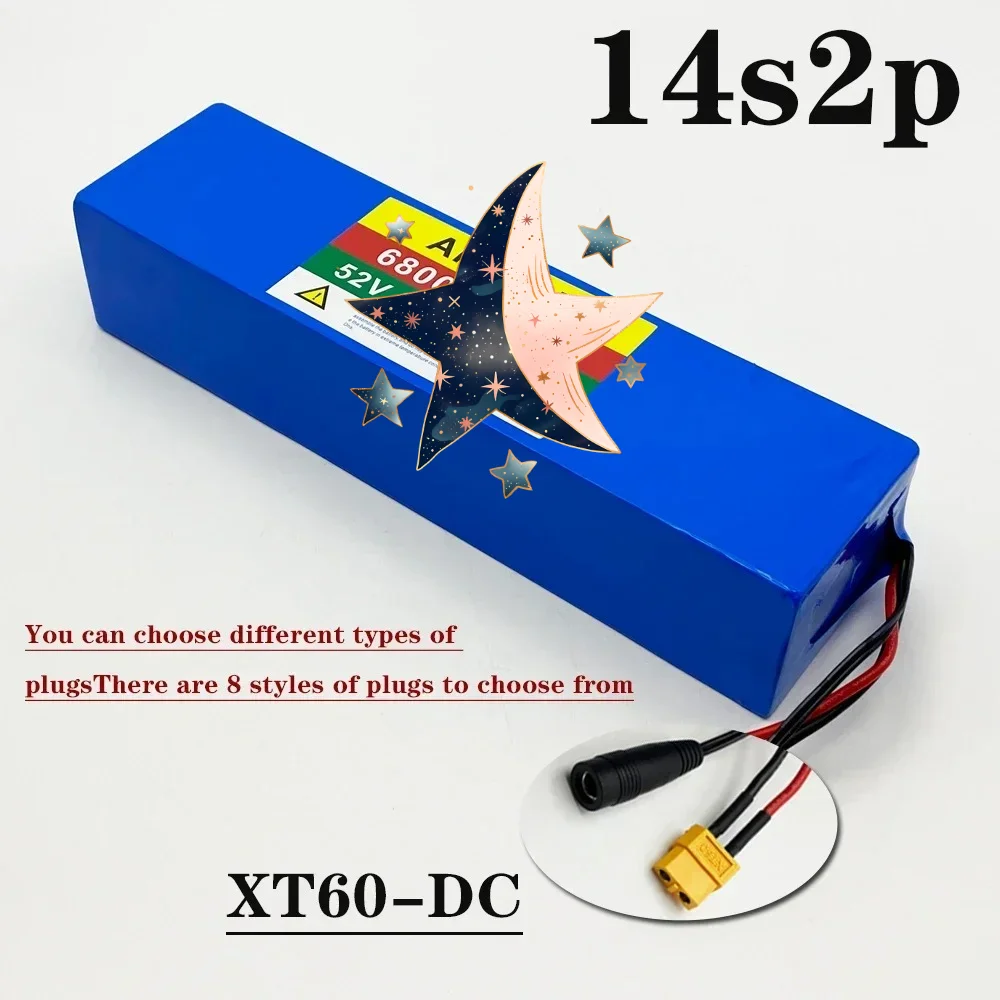 

Литий-ионный аккумулятор 14S2P 18650, 52В, 6800мАч, 1500Вт, высококачественный, для велосипедов, скутеров, мотоциклов, со встроенной BMS