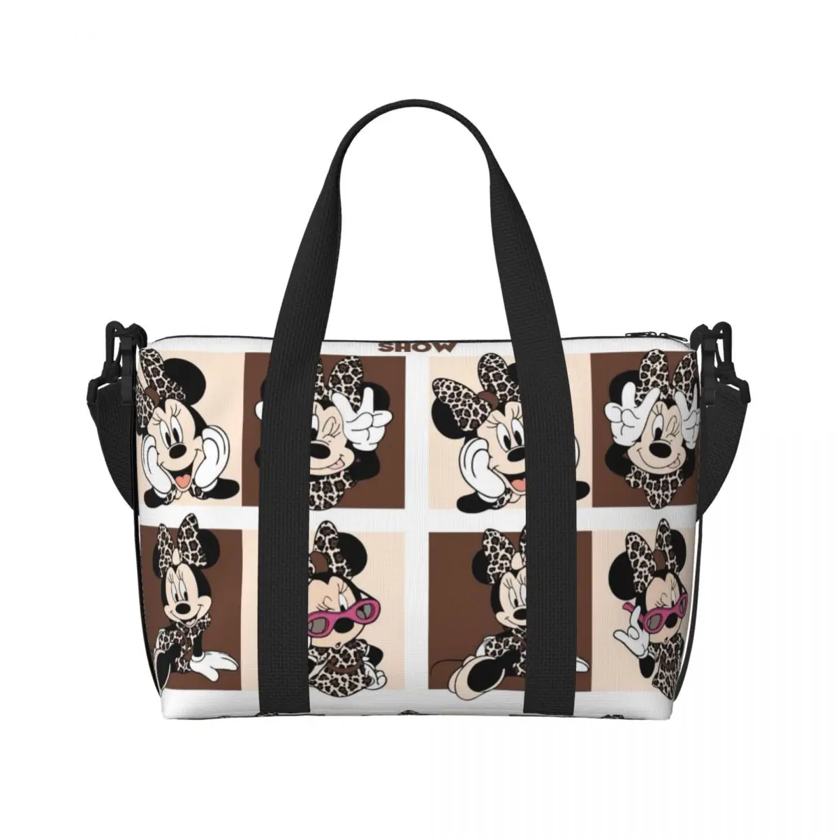 

Custom Mickey Mouse Tote Bag for Women Big Capacity Fashion Cartoon Beach Gym Travel Bags