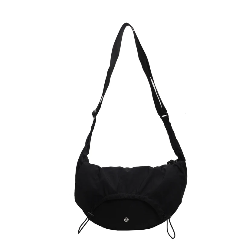 

Women Stylish Dumpling Bag Large Capacity Drawstring Hobo Sling Bag Adjustable Strap Crescent Crossbody Bag Outdoor Travel Bag