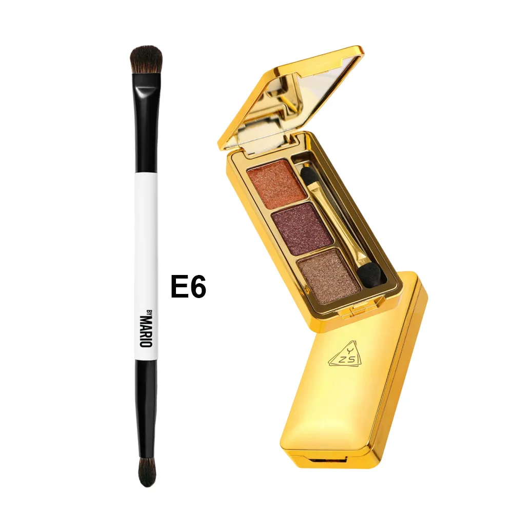 Zestaw cieni do powiek YZS i pędzla do makijażu oczu E6, baza pod makijaż, konturowanie oczu, korektor do przebarwień i cieni pod oczami.