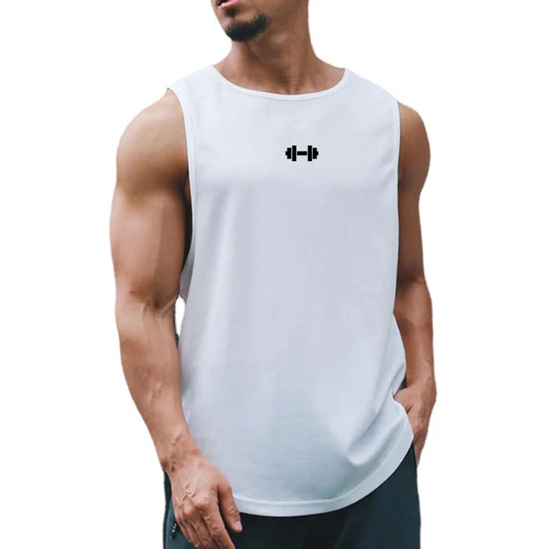 Summer Men\'s Gym Tank Top Fitness Training Clothing Quick-drying Loose Bodybuilding Sleeveless Shirt Men Fashion Basketball Vest