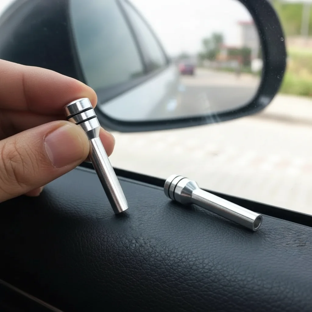 49mm Aluminum Alloy Car Truck Interior Door Lock Knob Pull Pins Universal Auto Security 2-Piece Set