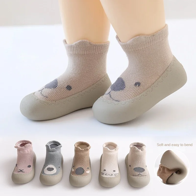 Soft Rubber Sole Child Floor Sneaker Baby Socks Shoes Infant Cute Cartoon Kids Boy Shoes BeBe Booties Toddler Girls First Walker