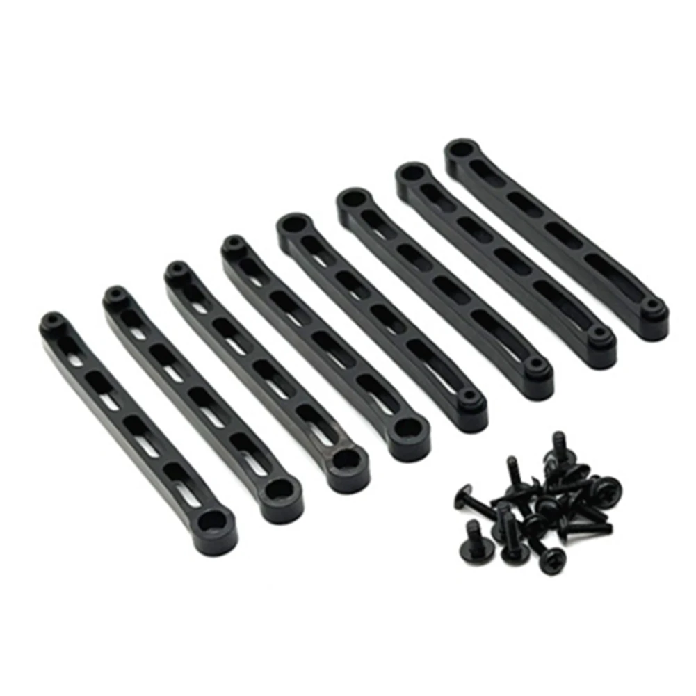 MN78 Metal Chassis Links Pull Rod Tie Rod Set for MN78 MN-78 MN 78 1/12 RC Car Upgrades Parts Accessories,Black