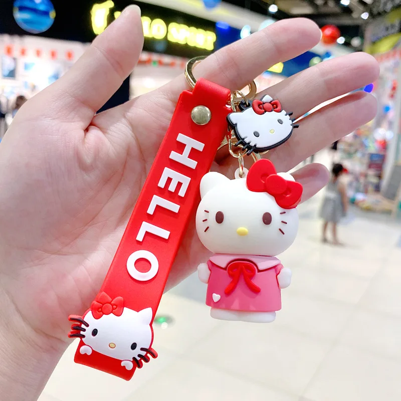 Anime Sanurgente Hello Kitty Porte-clés Pendentif, Porte-clés Kawaii, Porte-clés JOCar, Sac de téléphone, Accessoires de bijoux, Cadeaux pour enfants, Mignon