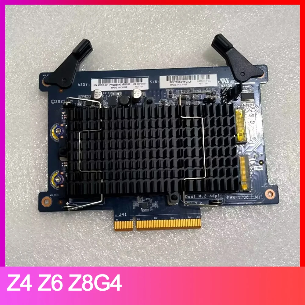 

Для рабочей станции HP Z4 Z6 Z8G4 Dual M.2 Плата расширения жесткого диска Карта адаптера 933576-001 844779-002