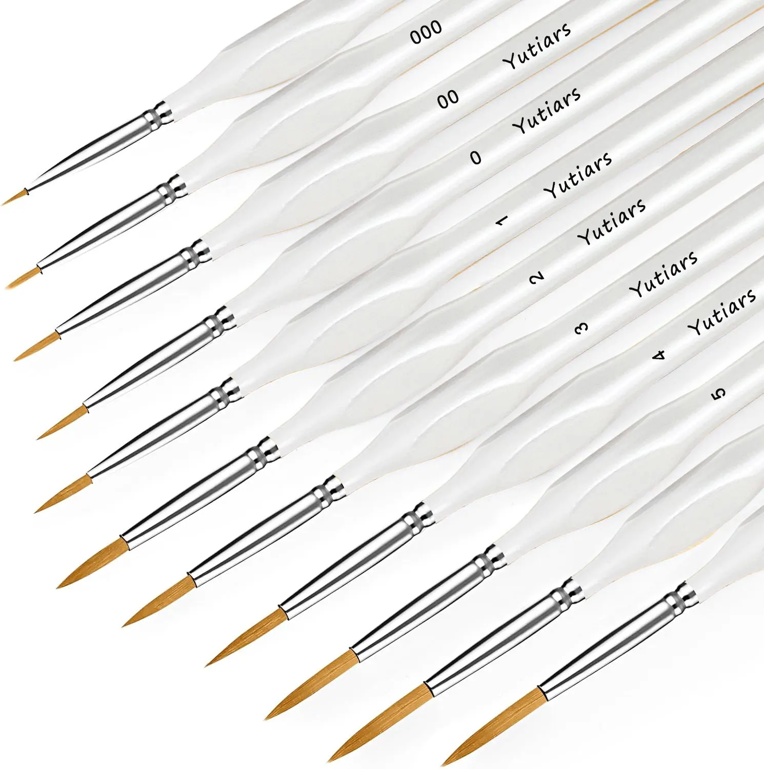Miniature Paint Brushes Set with Ergonomic Handle