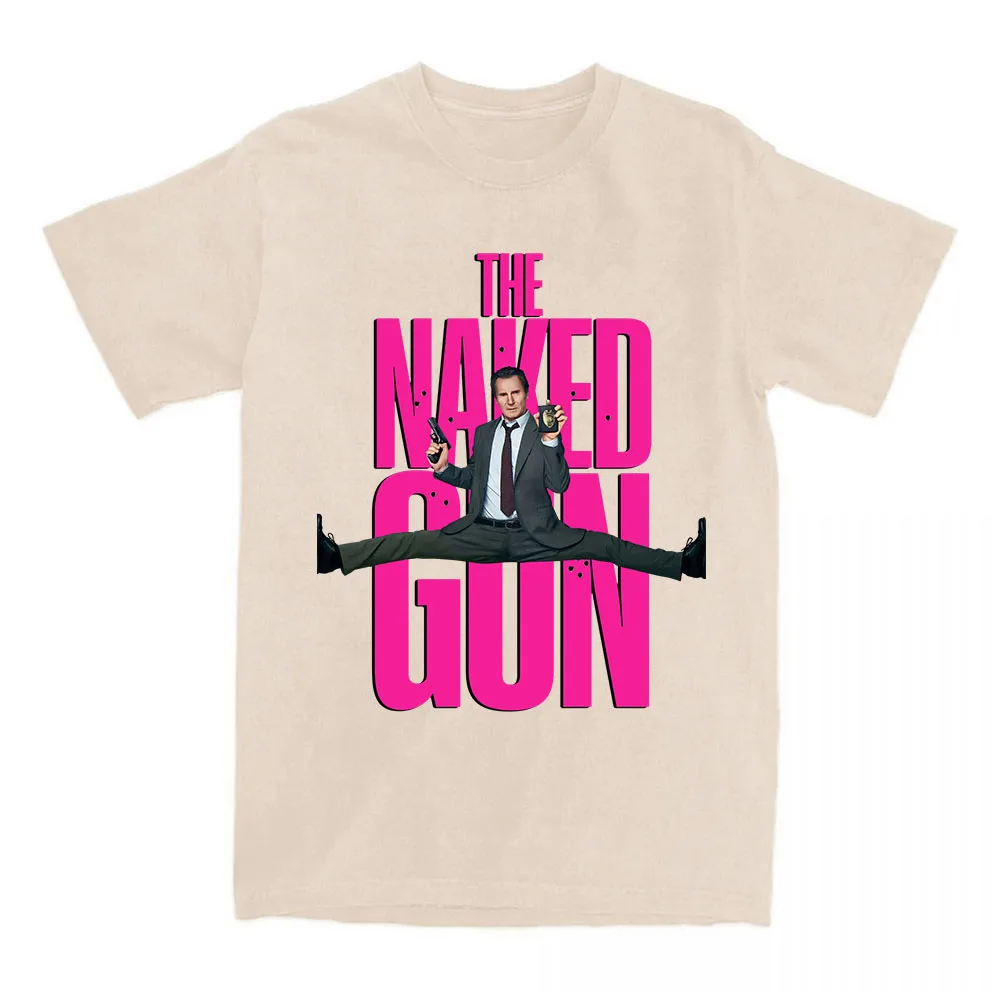 

Футболка The Naked Gun Film 2025, хлопковые женские футболки с короткими рукавами, повседневная модная футболка с принтом фильмов, женская и мужская одежда