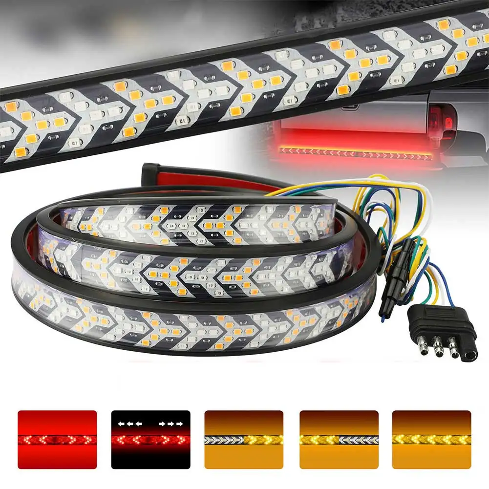 

Truck Brake Lamp Tailgate LED Strip Flowing Scanner Effect Enhanced Visibility Tailgate Lights Led Light Strip
