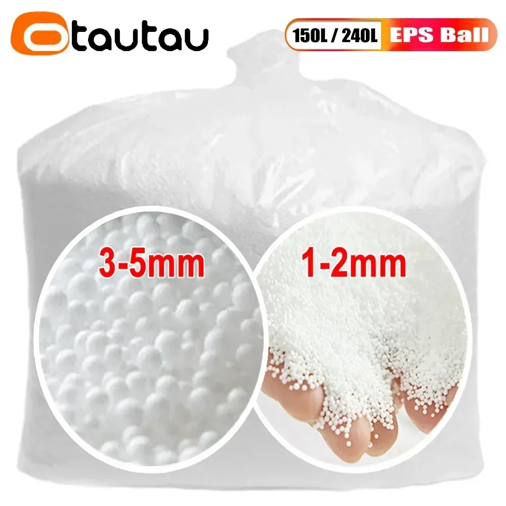 OTAUTAU 240L EPS Ball Filler for 3ft Beanbag Pouf 3-5mm Polyester Pillow Cushion Bean Bag Chair Snow Scene TL001