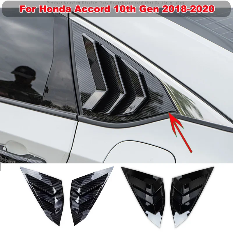 

Rear Quarter Side Window Louvers Scoop Spoiler Windshield Cover Trim For Honda Accord 10th Gen 2018 2019 2020 Car Accessories