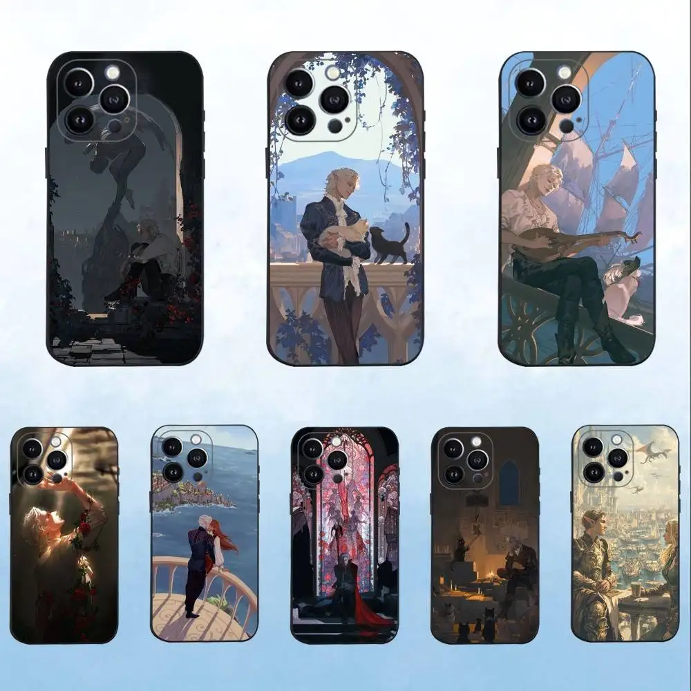 

Elf Castle Art Phone Case For iPhone 16,15,14,13,12,11 Plus,Pro Max,XS,X,XR,SE,Mini,8,7,Soft Silicone Black Cover