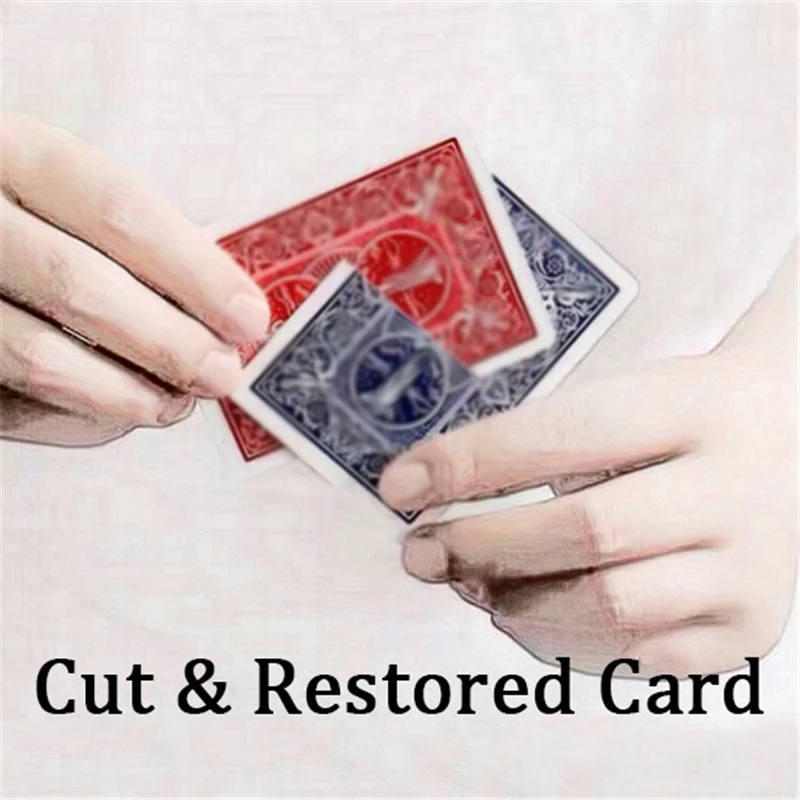 Cut & Restored Card magic sclitaire crossing Magic Tricks Mentalism Illusions Close up Magic Prediction Funny props gimmicks