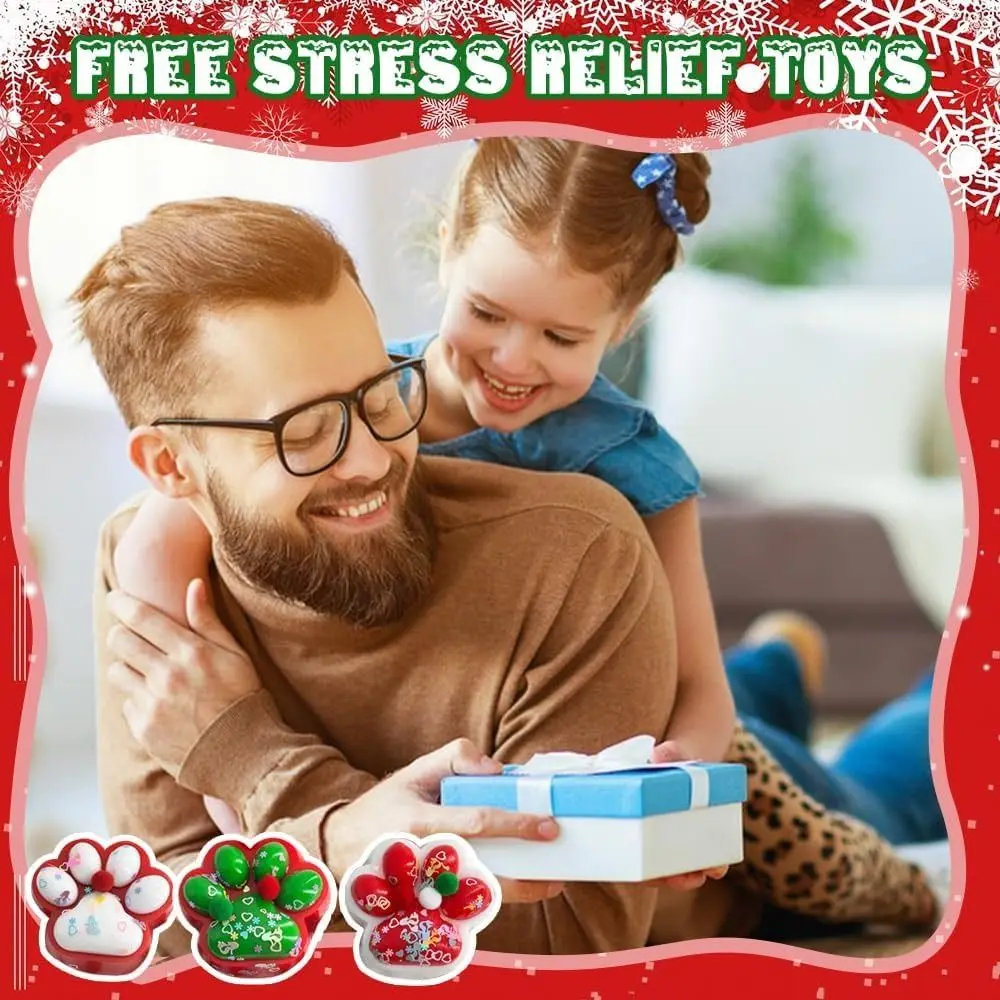 Tpr natal gato pata squeeze brinquedo pegajoso lento rebote beliscar gato pata brinquedo alívio do estresse artesanal brinquedo de descompressão