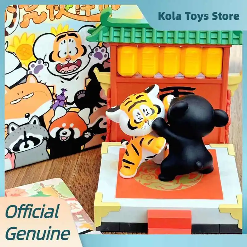 النمر الصغير وأرفقائه سلسلة صندوق أعمى أنا لست الدهون النمر صندوق غامض لطيف جمع الحلي تمثال دمى الاطفال هدية #2