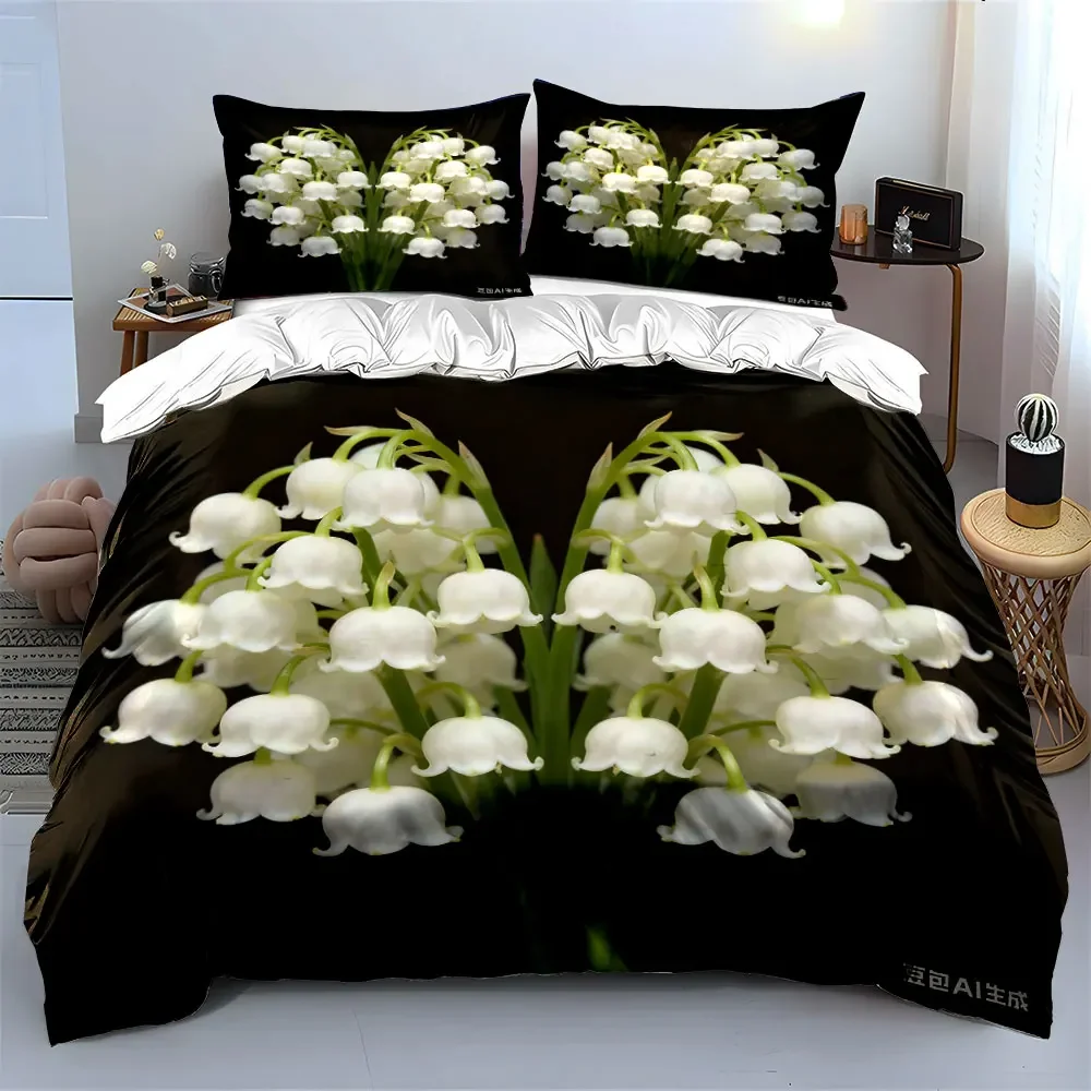 Lily Bouquet Decor Set Multiple sizes kid's and adults' bedroom Exquisite 3PC bedding set, gift