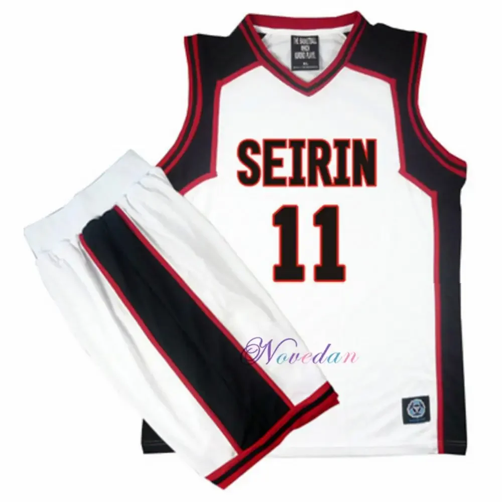 3D Kuroko no Basket Basuke Cosplay Uniform SEIRIN Basketball Jersey Number 10 11 Kagami Taiga Sportswear Tees Shorts Costume Set