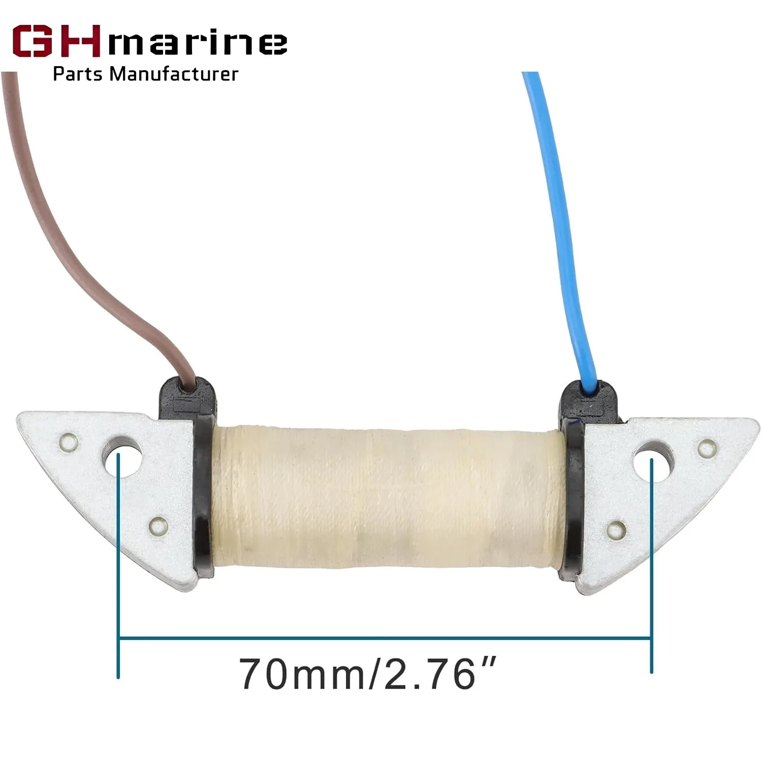 2 Wire Charging Coil Replacement for Yamaha 2 Stroke 40HP E40G E40J EK40G Outboard Motor OEM 6F5-85520-00 6F5-85520-10