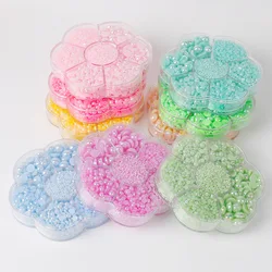 Semi-circle multi-size flat bottom AB imitation pearl accessories headdress hair accessories clothing DIY paste drill 2300 boxes