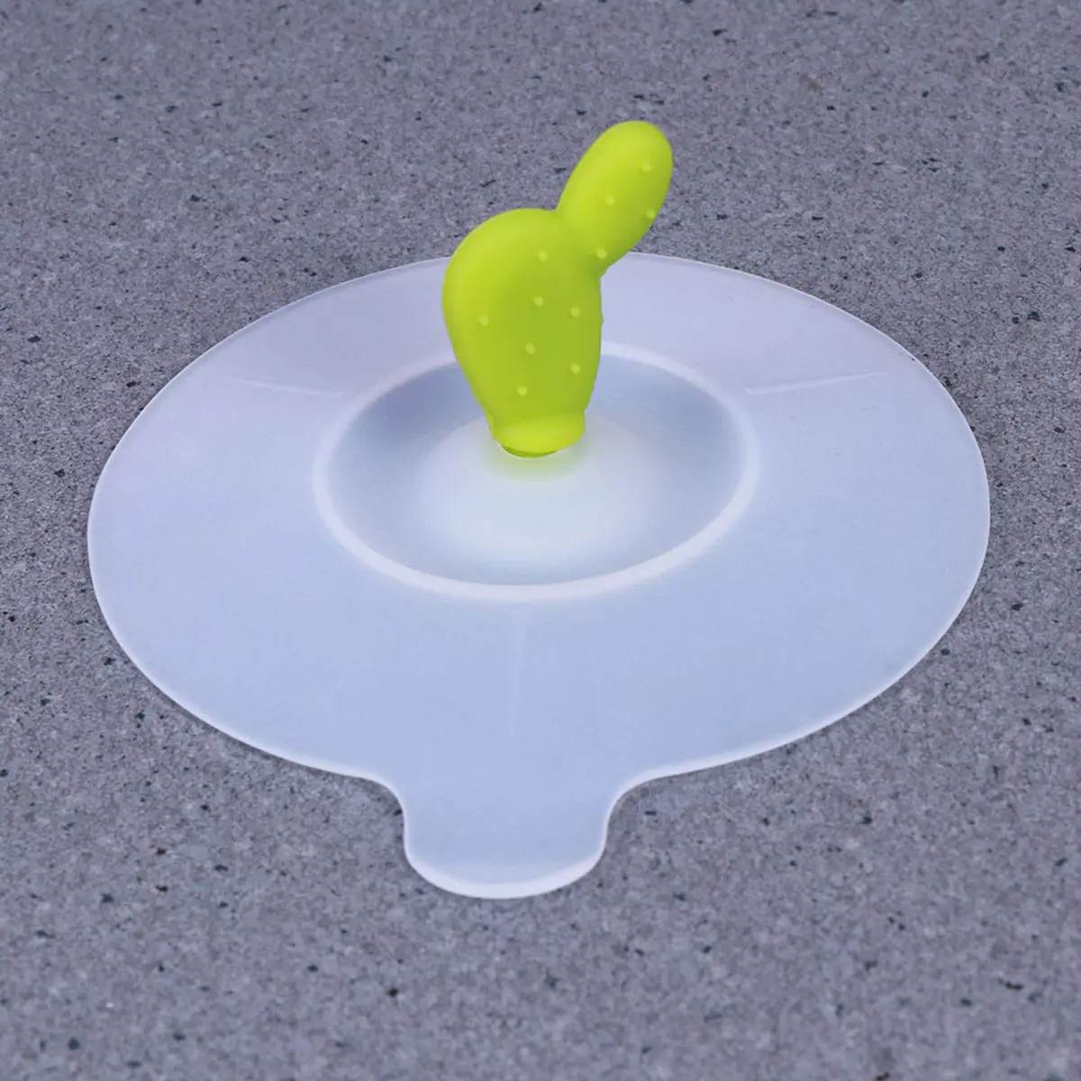 Food Grade Silicone Cup Cover Lid Cactus Style Set Drink Cover for Mugs Glasses Bowls Summer Outdoor Use Light Green