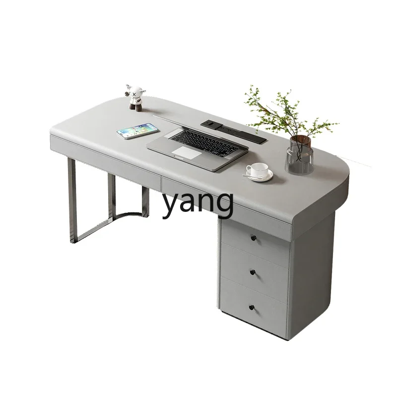 LTT light luxury small apartment simple desk chairs stainless steel home desk