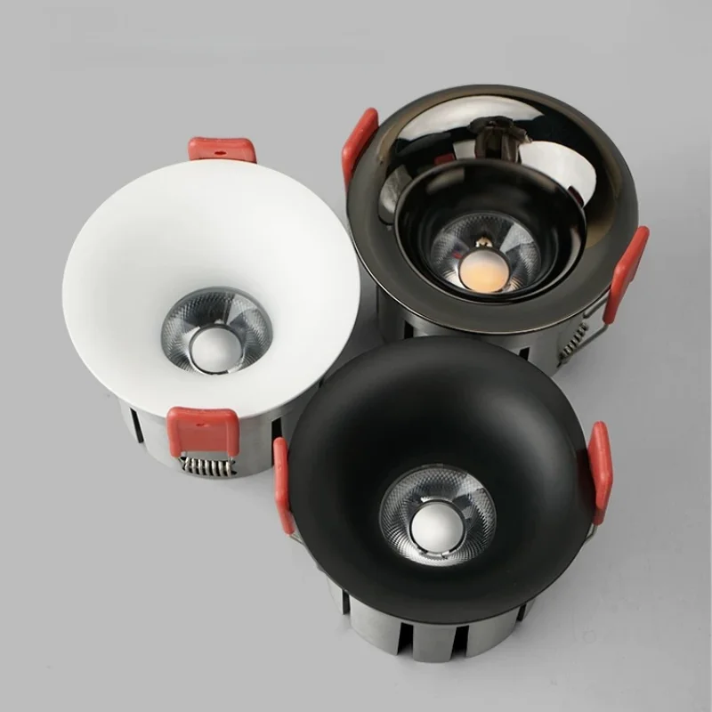 

Embedded Narrow frame LED Spotlight COB Curved seamless Ceiling light living room soft light Downlight indoor lighting