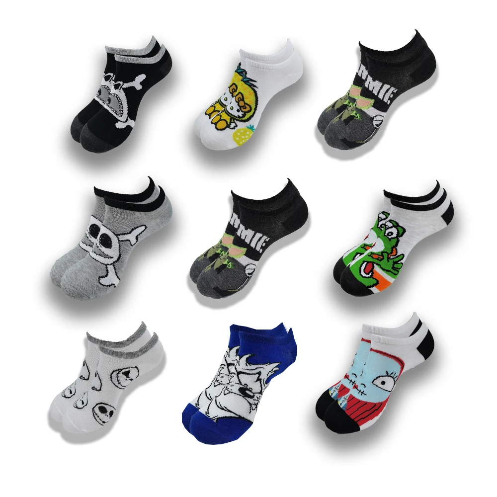 Men's Latest Design Boat Socks Short Summer Socks Quality Business Cartoon and Animation Colorful Mens Cotton Socks