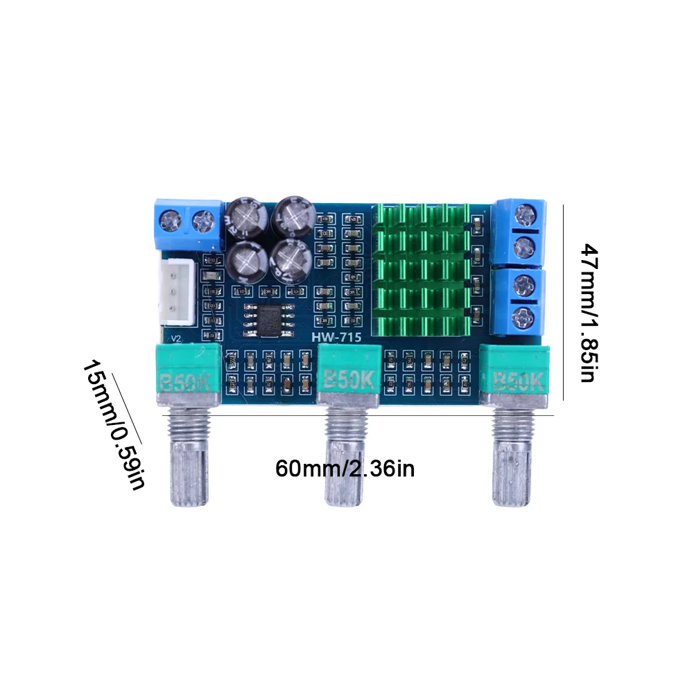TPA3116D2 مضخم رقمي مجلس 2*80 واط مكبر صوت وحدة ثنائي القناة عالية وتعديل باس