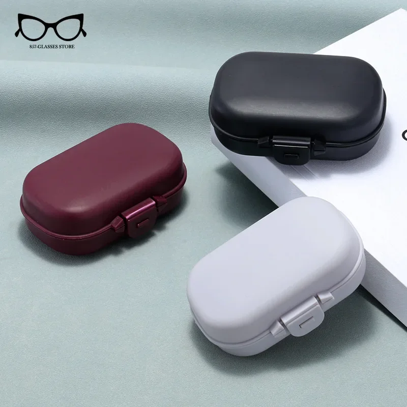 New Fashion Mini Design Potable Folding Glasses Box Women Men Glasses Storage Case Eyewear Cases