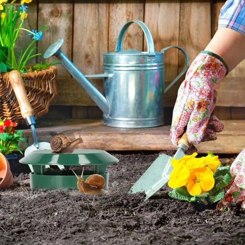 10/1pcs Plastic Garden Slug Cage Reusable Pests Bait Station Tools Snail Trap Catcher Vegetable Plants Farm Protector Trap Pests