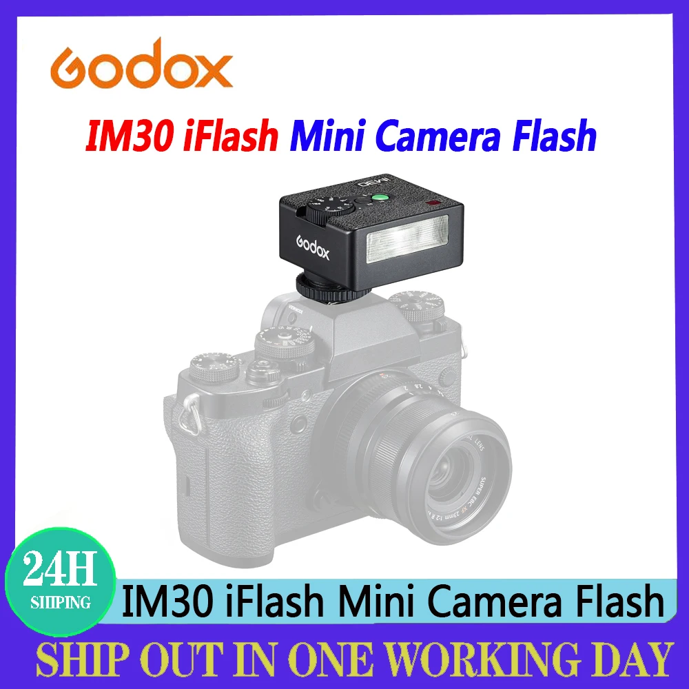Godox IM30 iFlash فلاش كاميرا صغيرة فلاش كاميرا عالمية في الهواء الطلق لسوني كانون نيكون فوجي فيلم فلاش محمول