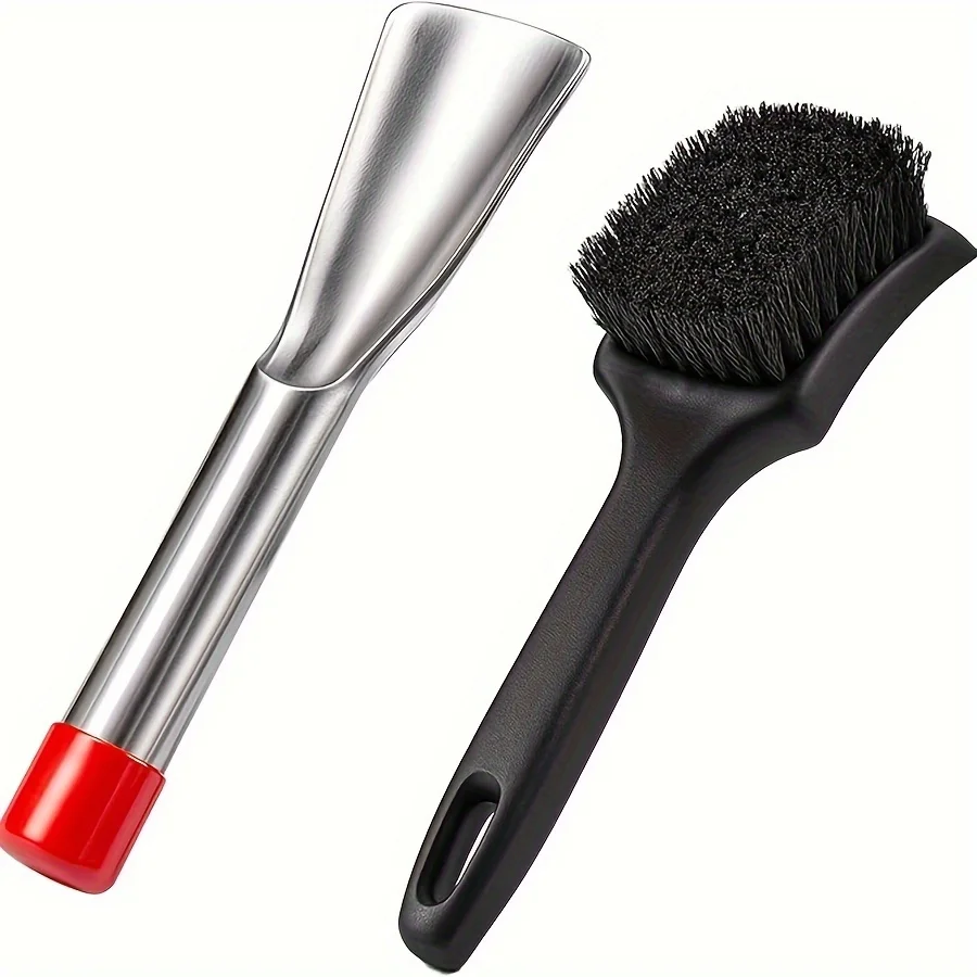 قطعتان من سطح جزازة العشب للحديقة متعدد الوظائف، مجموعة فرشاة تنظيف مكشطة