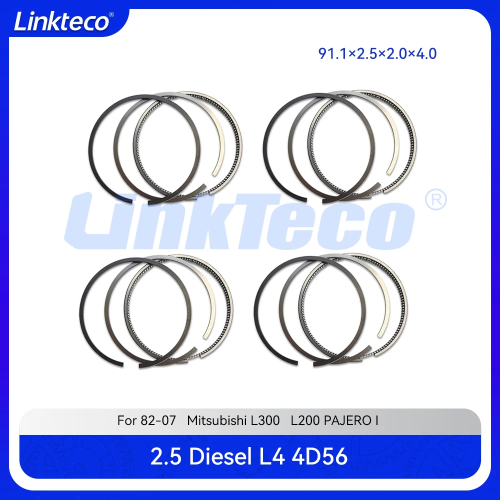 Engine part Piston ring set STD Fit 2.5 T L 4D56 L4 Diesel For 82-07 2.5L Mitsubishi L300 L200 PAJERO I MD050395 MD050360