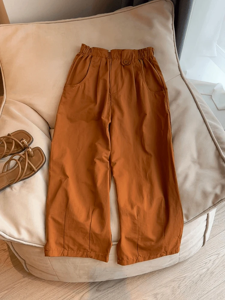 

High Waist Straight Leg Casual Pants Women's Design Sensation Loose Fit Faionable Harlan Trousers Korean Sle Commut...