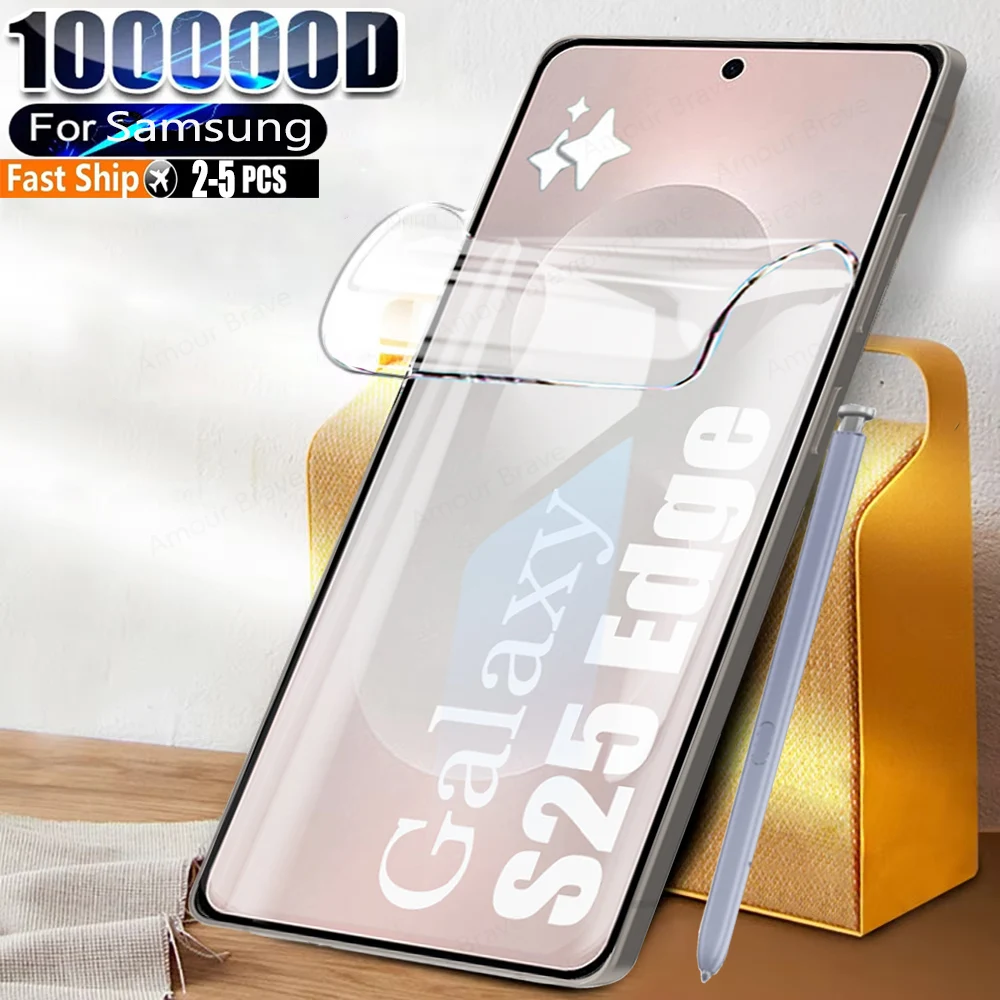 

2/3/5 PCS For Samsung Galaxy S25 Edge Hydrogel Film For Samsung S25 Plus S24 Ultra FE Screen Protector For Galaxy S25 Ultra Film