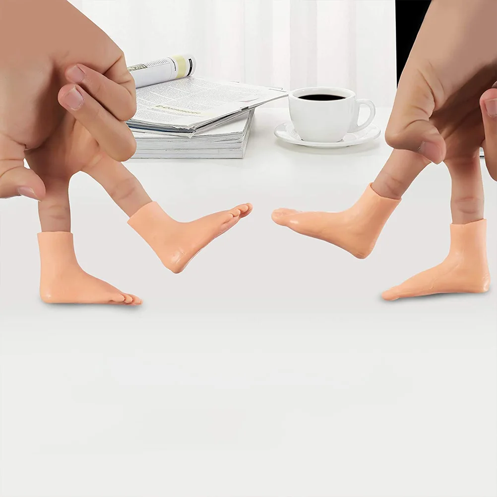 

6 Pairs Toe Finger Cover Small Feet Puppets Foot Toy Toys for Babies Kids Gift Mini