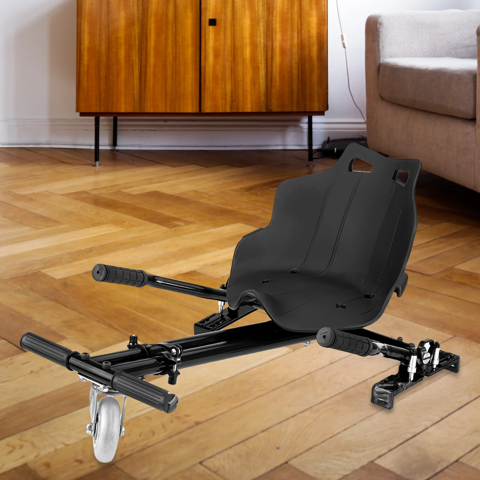 

Kart Seat Replacement Balancing Scooter Attachment Black PP Material Lightweight Compact Design Easy Installation
