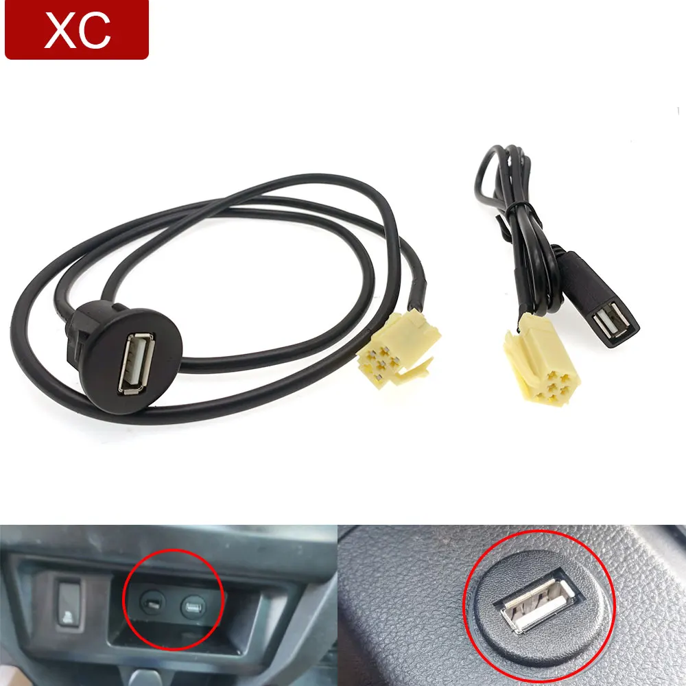 6 Pin USB Car Radio Dash Board Mount Panel Adapter Cable Connector for Alfa Romeo 159 Fiat Grande Punto 2007 Onwards