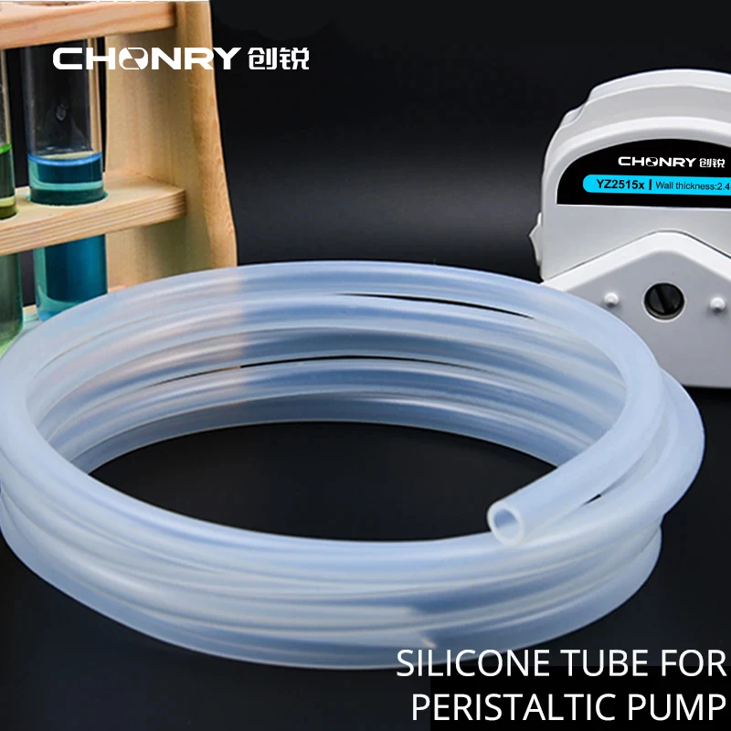 1 Meter Platinum Cured Silicone Tubing for Peristaltic Pump Hose Food Grade MultiSize Silicon Tube Optional Three-stop Microbore