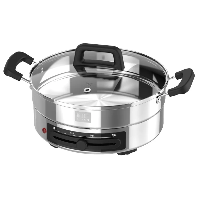 

Electric frying pan stainless steel electric cake pan household new deepened and enlarged multi-functional pancake pan official