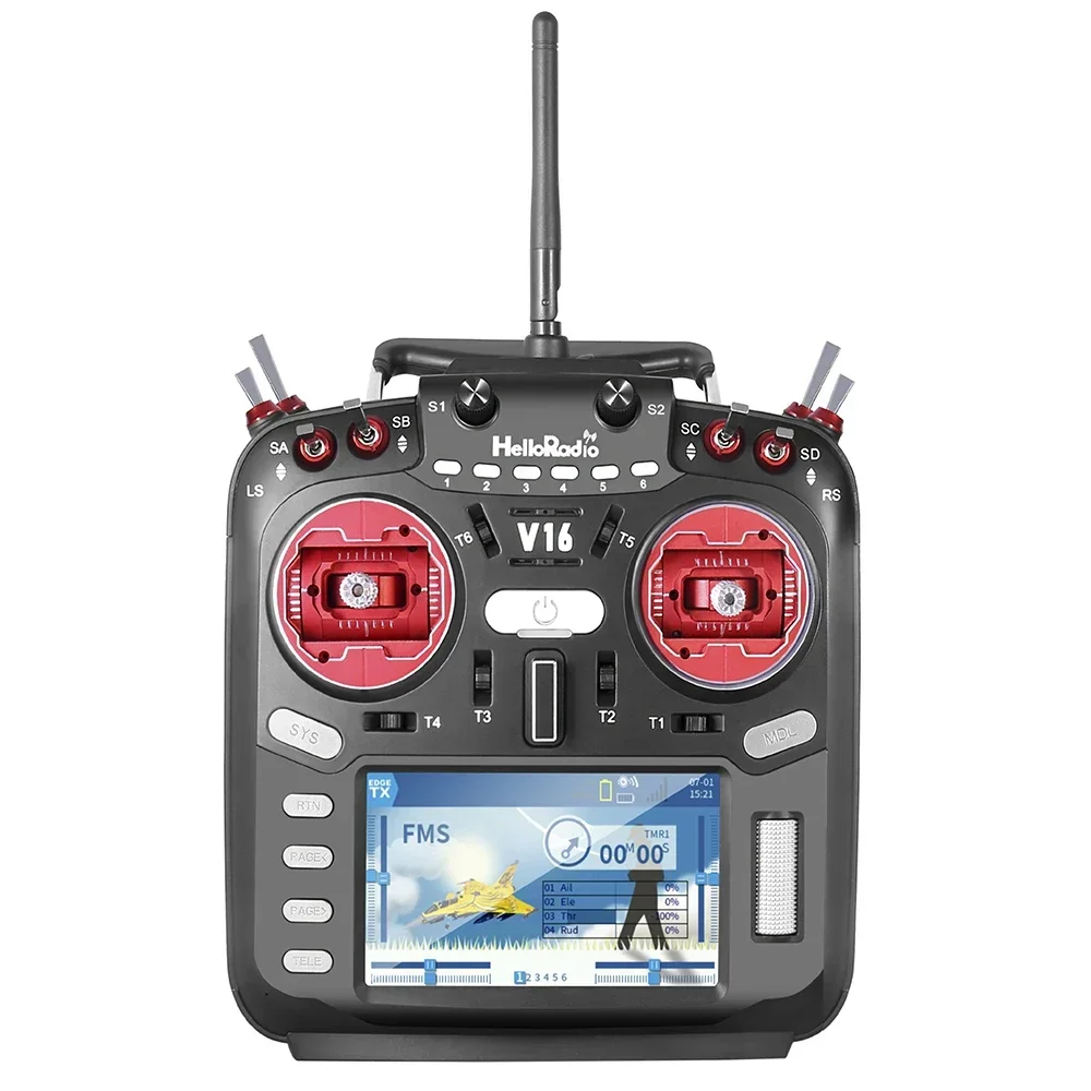 HelloRadio V16 MAX Radio Transmitter - ELRS 2.4GHz 100mW Model Aircraft Remote Control