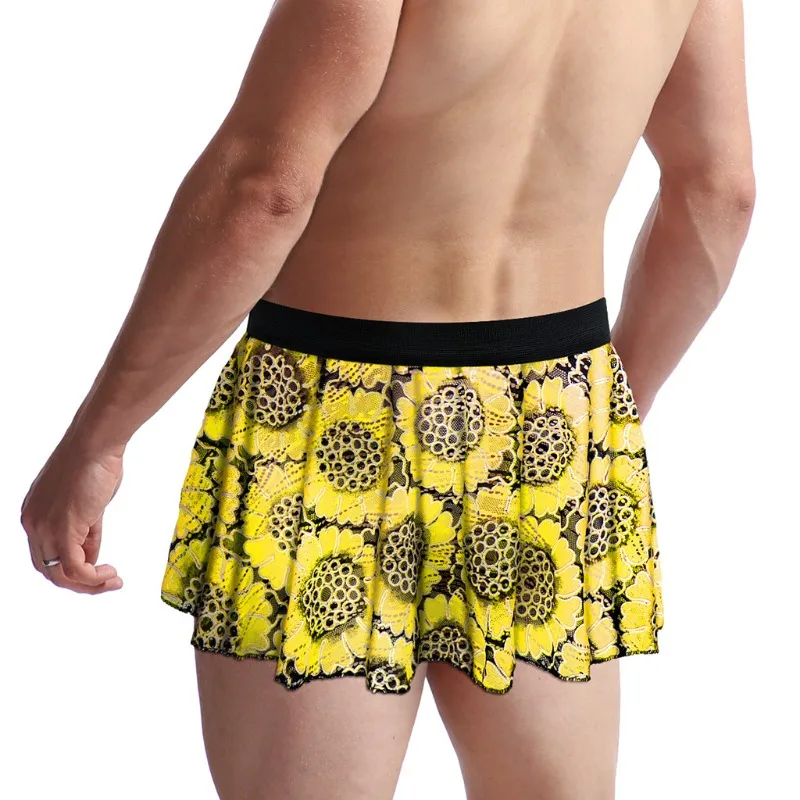 Unisex Pleated Mini Skirt with Elastic Waist