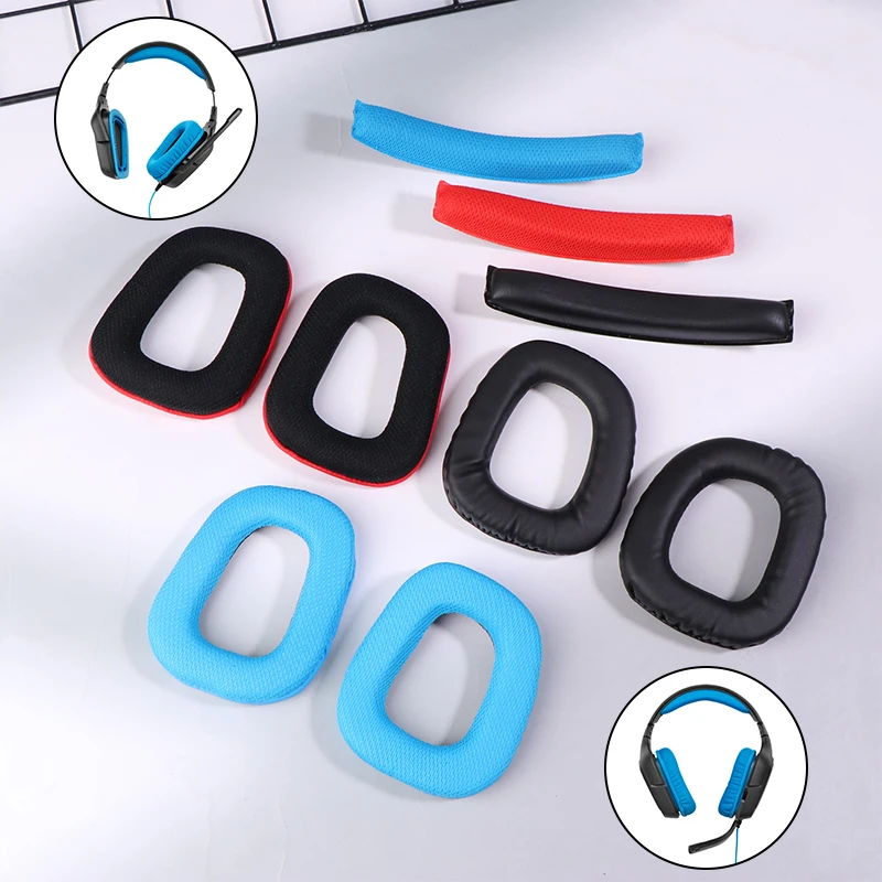 1Pair Headband Earphones Ear Pad Headphones Earpads Sponge Covers For G35 G930 G430 Headset Ear Cups Head Beam Replacement Parts