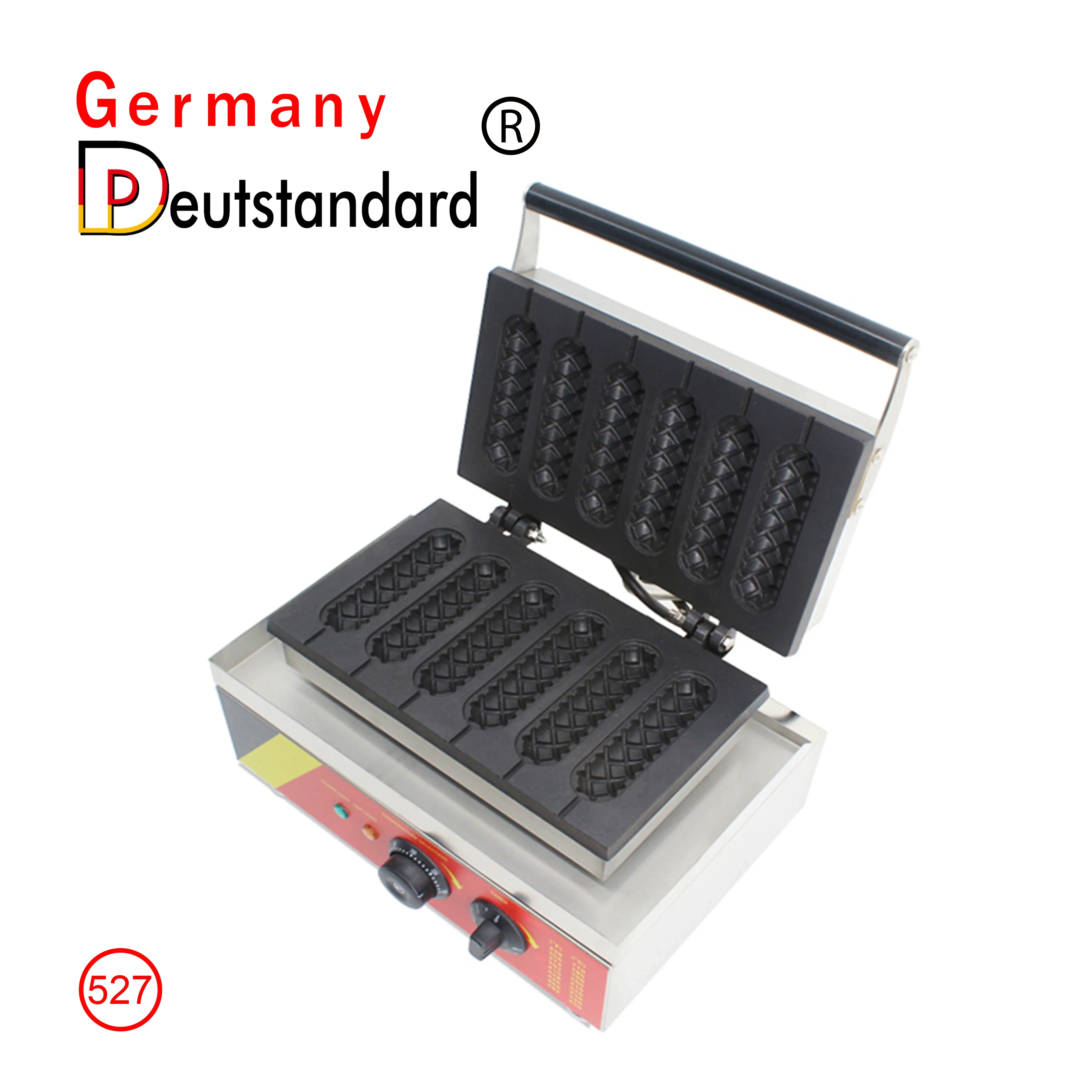 ماكينة صنع الوافل الذرة هوت دوج التجارية غير لاصقة للوجبات الخفيفة